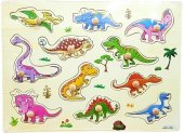 Puzzle lemn dinozauri